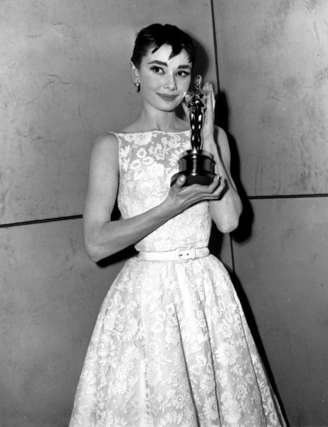 The dress was adapted from the original Edith Head design that Hepburn wore